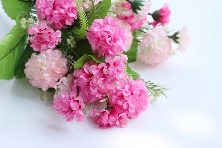 close up of artificial flowers bouquet arrange for decoration in homeの写真素材