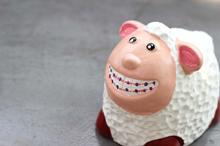 Carved animal statues for decorationの写真素材