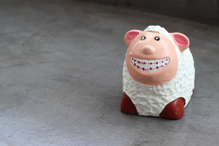 Carved animal statues for decorationの写真素材