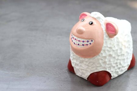 Carved animal statues for decorationの写真素材