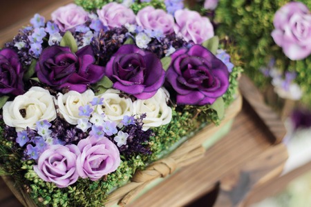 colorful flowers bouquet  roses  tulips  birthday,Mothers day, valentines day, greetings, congratulations の写真素材