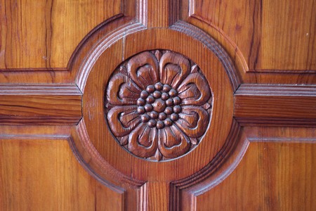 Teak wood craving,Thai styleの写真素材