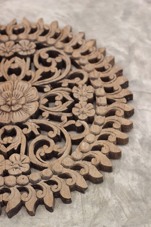 Teak wood craving,Thai styleの写真素材