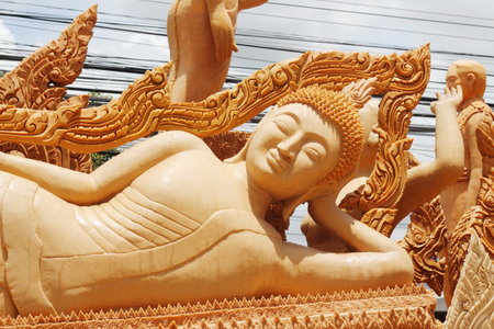 The Ubon Ratchathani Candle Festival.の写真素材