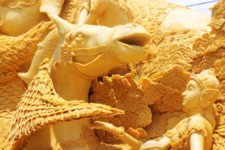 The Ubon Ratchathani Candle Festival.の写真素材