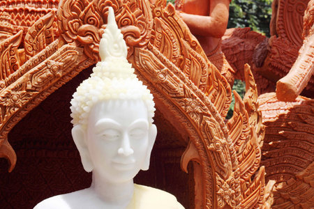 The Ubon Ratchathani Candle Festival.の写真素材