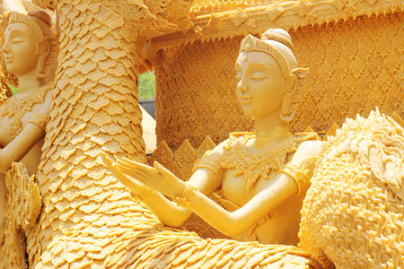 The Ubon Ratchathani Candle Festival.の写真素材