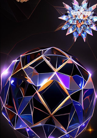 3d illustration of abstract geometric composition,digital art works. Computer generated graphics.の素材
