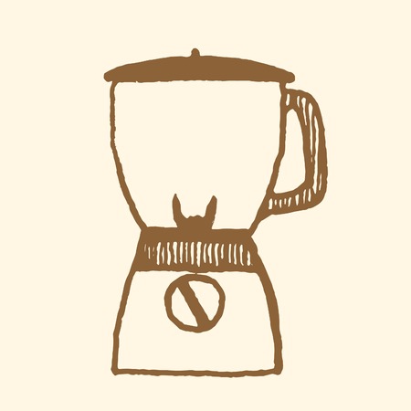 Blender. Vintage style, hand drawn pen and inkのイラスト素材