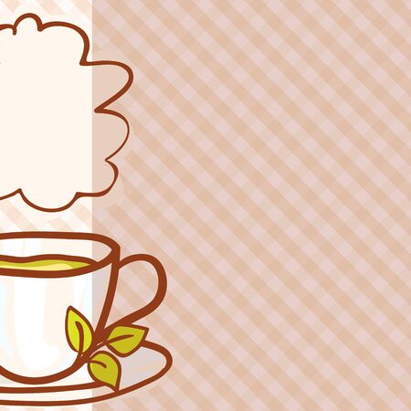 Cup of tea. Vector hand drawn backgroundのイラスト素材