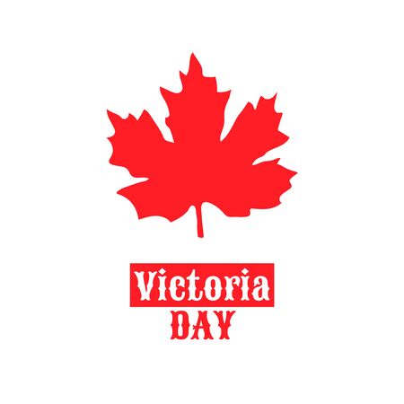 Canada Victoria Day, May 22. Vector illustration with maple leaf, Canada symbol. Suitable for printing on a T-shirtのイラスト素材