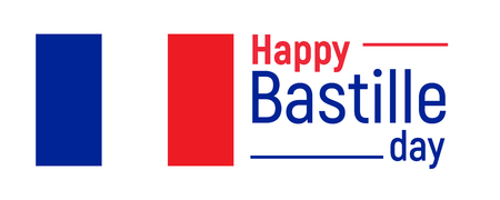 Happy Bastille day, 14th July. French national holiday, design element suitable for banner or poster. National flag of Franceの写真素材