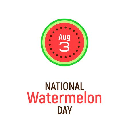 National Watermelon Day 2017 in United States of America, August 3, greeting card or ads templateの写真素材