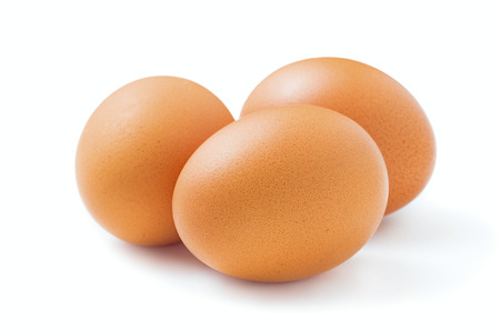 set of chicken egg isolated on white backgroundの写真素材