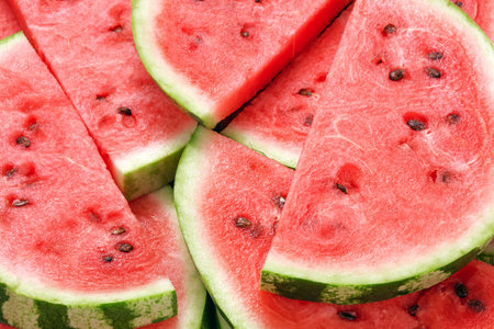 heap of ripe watermelon slices