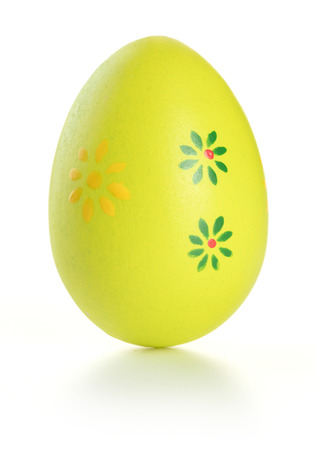 easter colorful egg isolated on white backgroundの写真素材