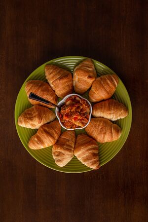 Bread with delicious natural pickledの写真素材