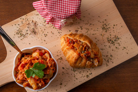 Bread with delicious natural pickled