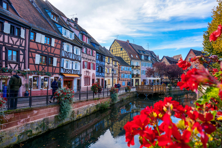 The colorful village, Colmar in Franceのeditorial素材