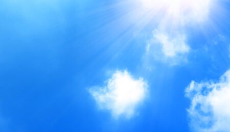 blue sky with beautiful natural white cloudsの写真素材