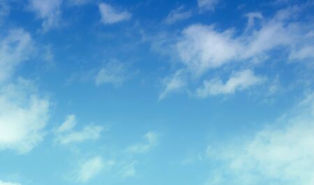 blue sky with beautiful natural white cloudsの写真素材