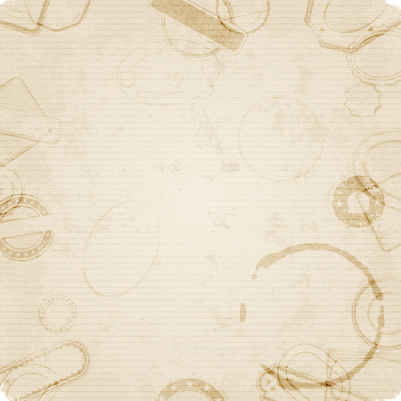 A very high detailed Full vector design for a stained old paper - parchmentのイラスト素材