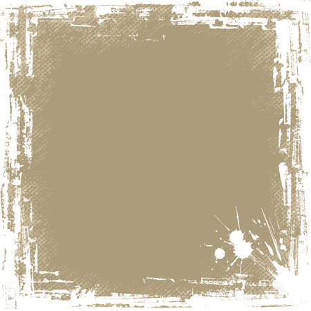 A high detail, antique looking, square shaped grunge frame.のイラスト素材