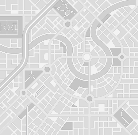 A generic city map pattern of an imaginary location in shades of grey