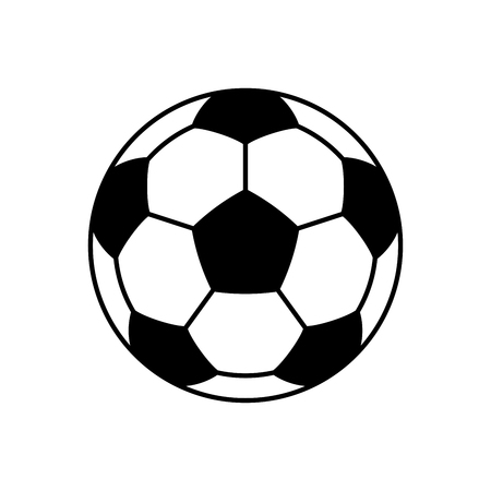 Soccer ball icon. Flat vector illustration on white background.のイラスト素材