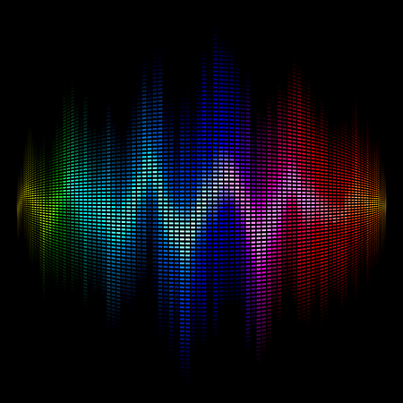 Colorful vector illustration of an Equalizer Sound Waveのイラスト素材