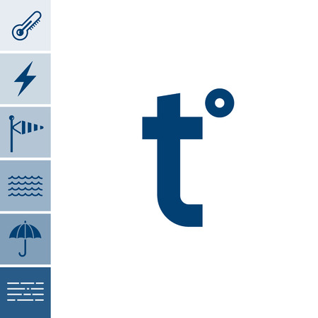 Modern set of Meteorological weather icons. Full Vector illustrationsのイラスト素材