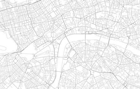 White and grey vector city map of London cleverly organized with layersのイラスト素材