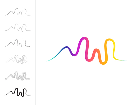 Vector  sound wave, studio music dj. Audio system. Brand, branding.のイラスト素材