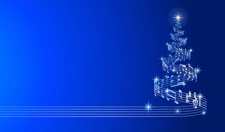 Magic Christmas Tree Glitteringのイラスト素材