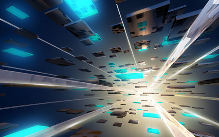 technological fractal textures on the subject of science technology design and imagination