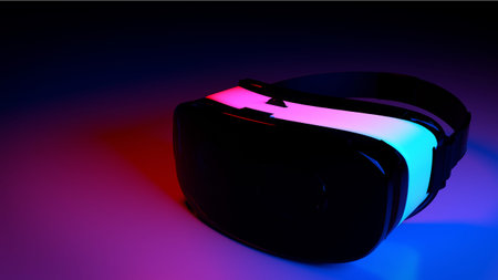 Virtual Reality glassed isolateの写真素材