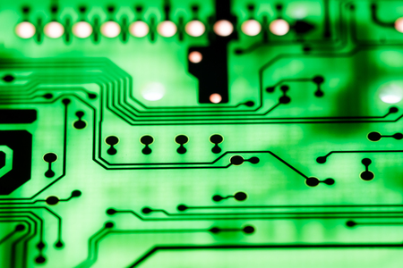 Close up of Electronic Circuits in Technology on   Mainboard background (Main board,cpu motherboard,logic board,system board or mobo)の写真素材