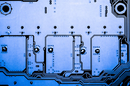 Abstract close up of Electronic Circuits in Technology on Mainboard computer background  (logic...