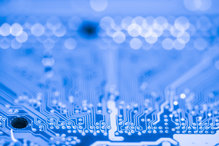 Abstract close up of Electronic Circuits in Technology on Mainboard computer background  (logic board,cpu motherboard,Main board,system board,mobo)の写真素材
