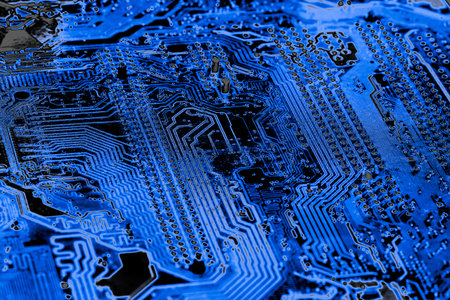 Abstract, close up of Circuits Electronic on Mainboard Technology computer background  (logic board,cpu motherboard,Main board,system board,mobo)の写真素材