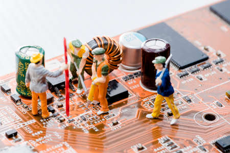 close up of Bitcoin money mining on graphic card,we see the technology of the mainboard,which is the important background of the computer.の写真素材