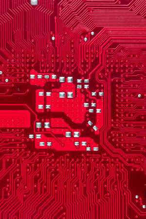 Abstract, close up of Circuits Electronic on Mainboard Technology computer background