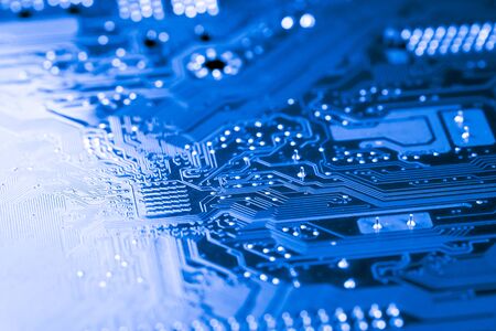 Abstract, close up of Circuits Electronic on Mainboard Technology computer backgroundの写真素材