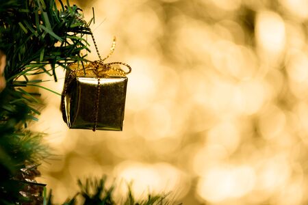 abstract blur Christmas Tree bokeh background.の写真素材