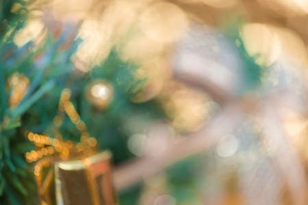 abstract blur Christmas Tree bokeh background.の写真素材