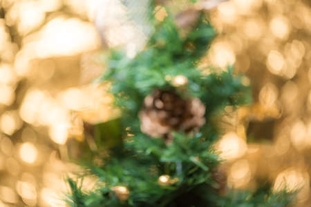 abstract blur Christmas Tree bokeh background.の写真素材