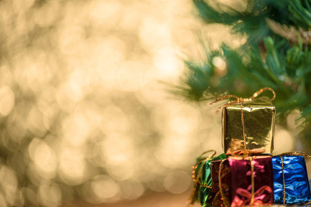 abstract blur Christmas bokeh background.の写真素材