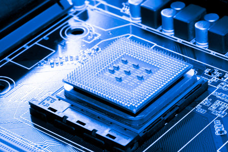 Abstract,close up of Mainboard Electronic computer background. (logic board,cpu motherboard,Main...