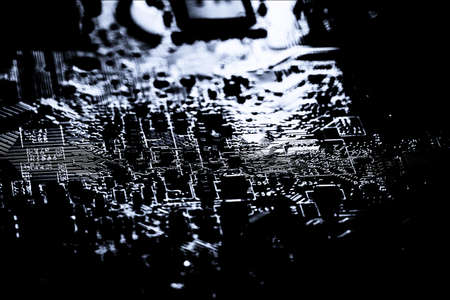 Abstract,close up of Mainboard Electronic computer background. (logic board,cpu motherboard,Main board,system board,mobo)の写真素材