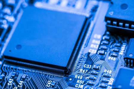 Abstract,close up of Mainboard Electronic computer background. (logic board,cpu motherboard,Main...